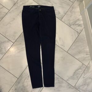 Loft jeans; darker denim; super cute and flattering